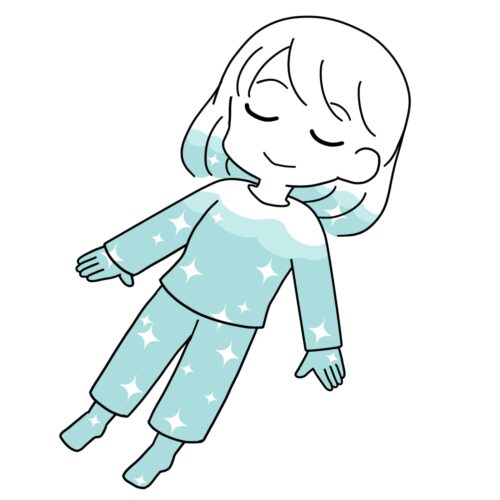 person-wearing-pajamas-sleeping-peacefully-representing-physiological-needs